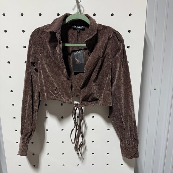 NWT En Saison Dark Brown Corduroy Set Size Medium - Picture 4 of 6